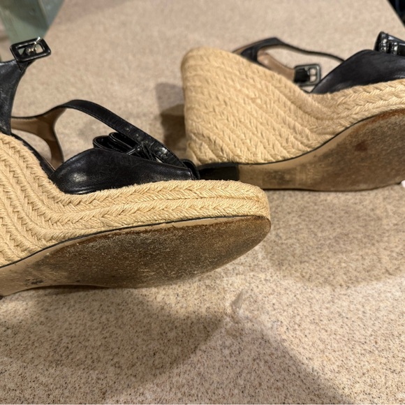 Valentino Garavani Black Espadrille Wedges - Picture 6 of 9